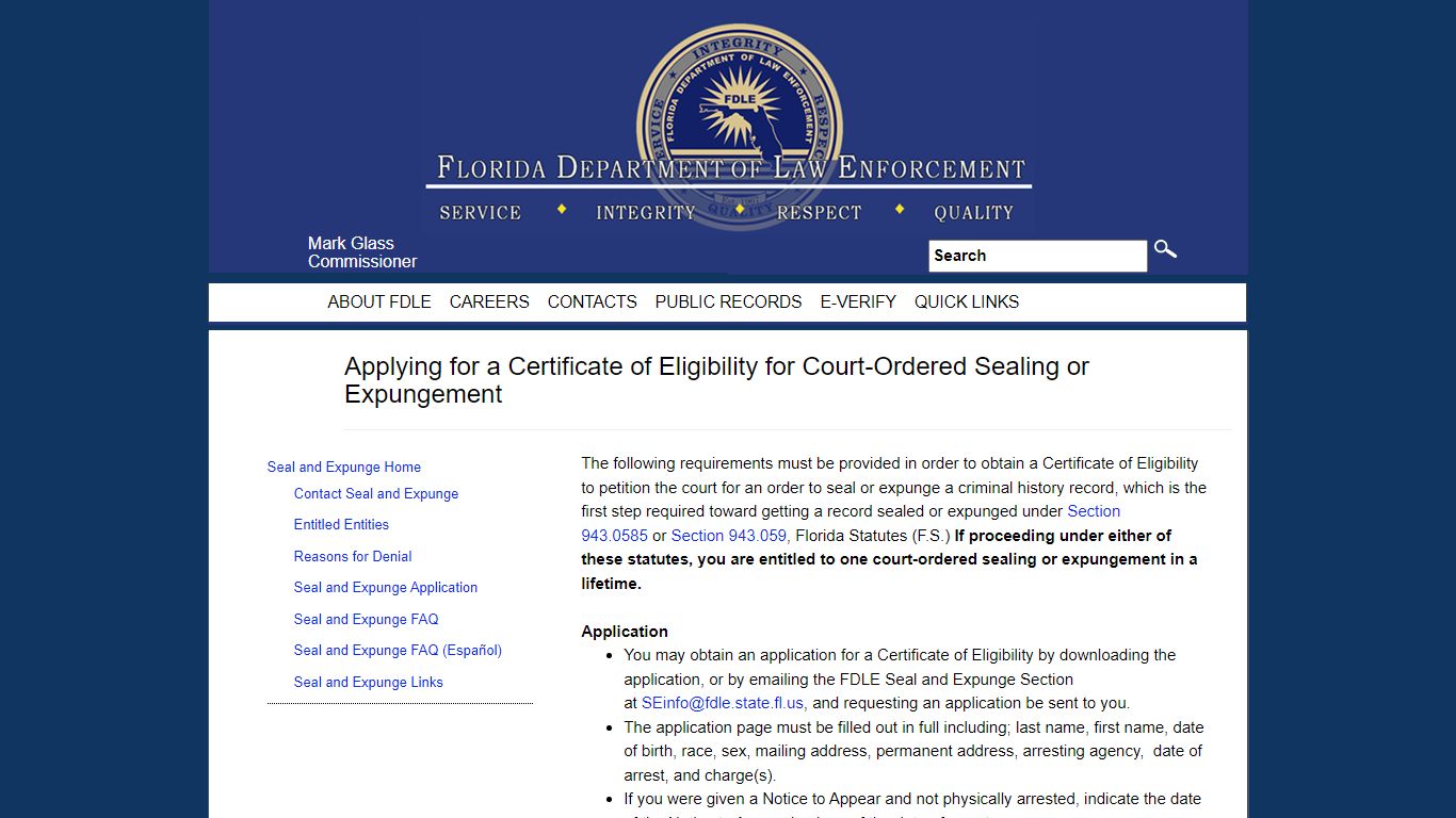 Applying for a Certificate of Eligibility for Court-Ordered Sealing or ...
